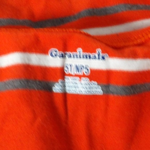 Garanimals Orange & Gray Striped Long Sleeve Shirt Size 5T - Picture 3 of 6